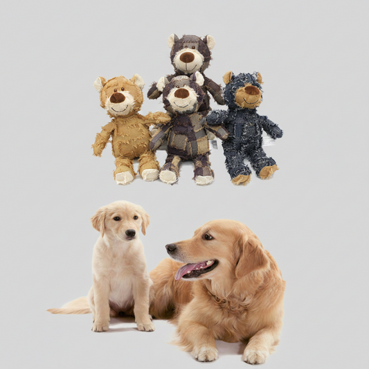 Cute Pet Dog Cat Plush Squeak Sound Dog Toys Bear Shape Pet Dogs Bite Resistant Molar Chew Toys Pets Interactive Training Toys Pet Products