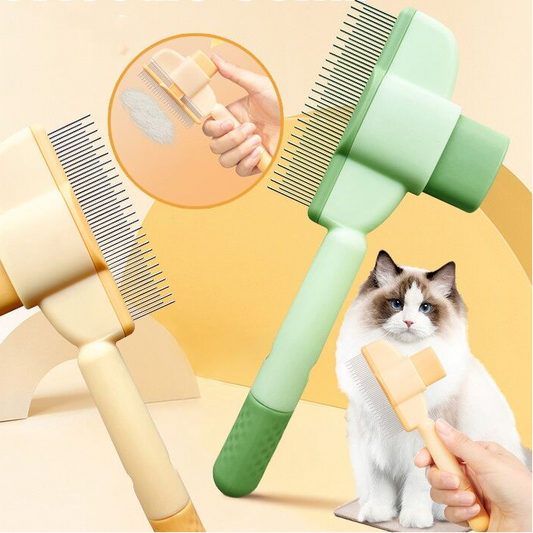 Professional Pet Comb For Dogs And Cats With Release Button Flea Cat Combs For Cats And Dogs - Easy To Use And Durable Grooming Tool Pet Products